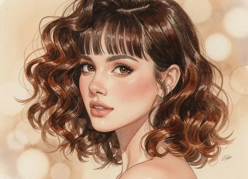 Wolf cut sur cheveux bouclés naturels, coupe volumineuse et moderne pour 2026